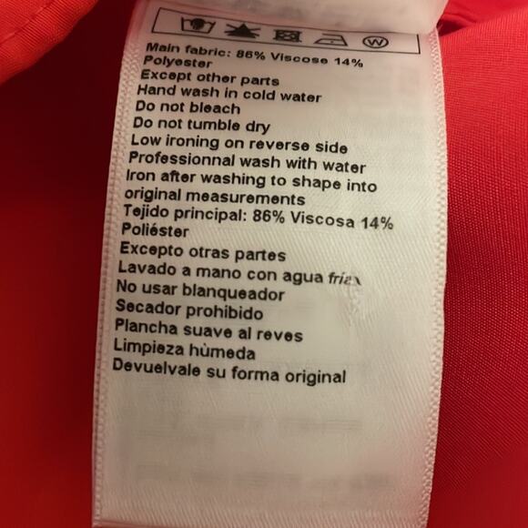 Bash Coral Red Long Sleeve Dress Medium Vintage Style Retails: $420 - Picture 7 of 7